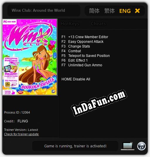 Winx Club: Around the World: Cheats, Trainer +7 [FLiNG]