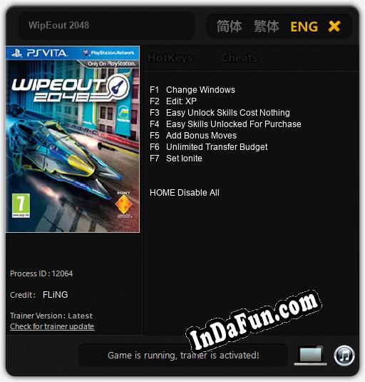 WipEout 2048: Trainer +7 [v1.3]