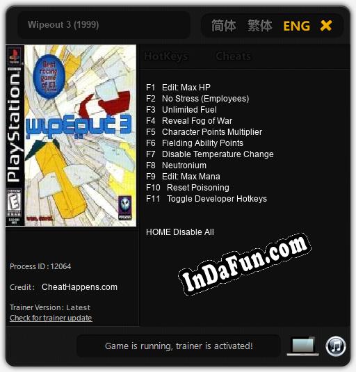 Wipeout 3 (1999): Cheats, Trainer +11 [CheatHappens.com]