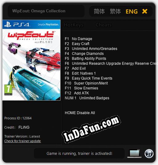 WipEout: Omega Collection: Cheats, Trainer +13 [FLiNG]