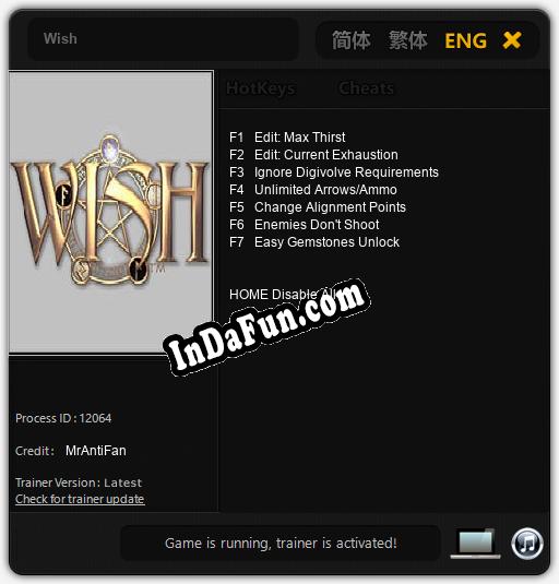 Wish: TRAINER AND CHEATS (V1.0.24)