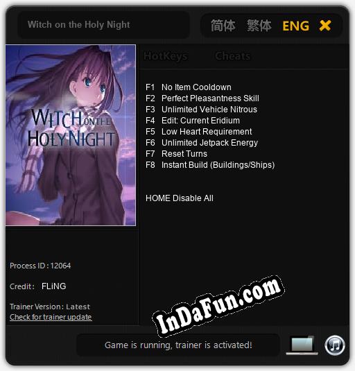 Witch on the Holy Night: Trainer +8 [v1.9]