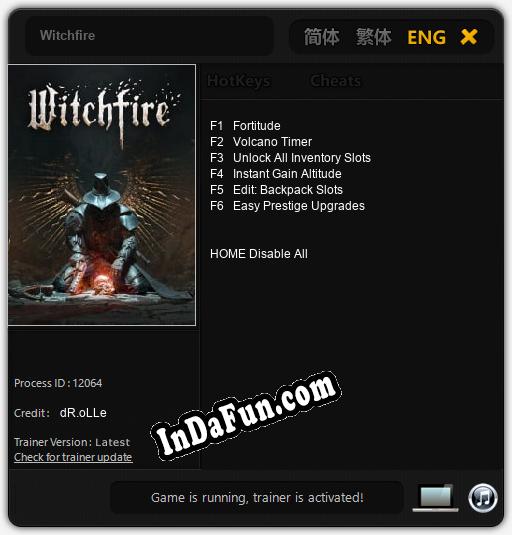 Witchfire: Trainer +6 [v1.8]