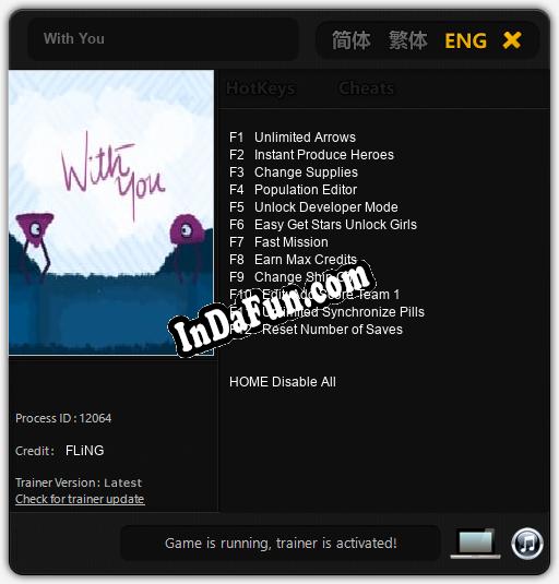 With You: Cheats, Trainer +12 [FLiNG]