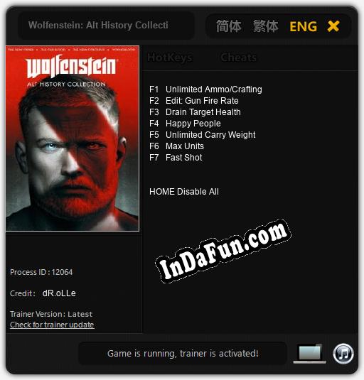 Wolfenstein: Alt History Collection: TRAINER AND CHEATS (V1.0.39)