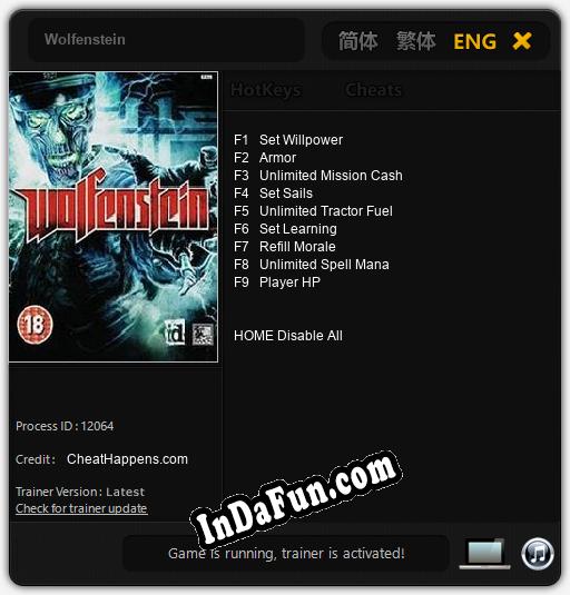 Trainer for Wolfenstein [v1.0.3]