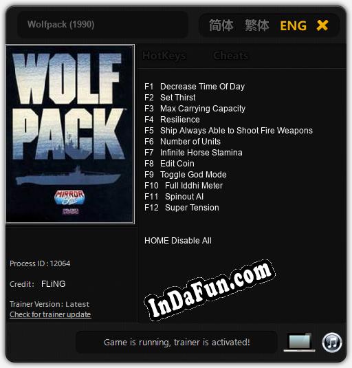 Wolfpack (1990): TRAINER AND CHEATS (V1.0.57)