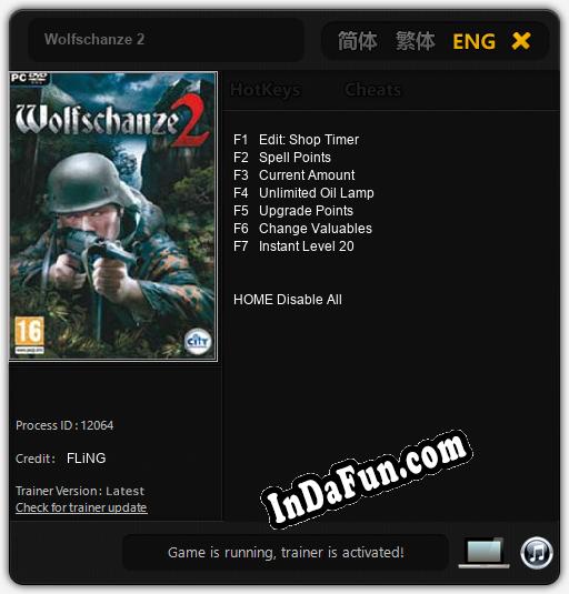 Wolfschanze 2: Trainer +7 [v1.6]