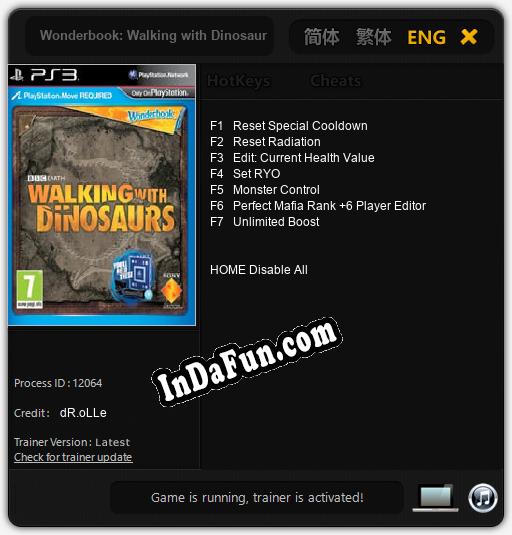 Wonderbook: Walking with Dinosaurs: TRAINER AND CHEATS (V1.0.32)