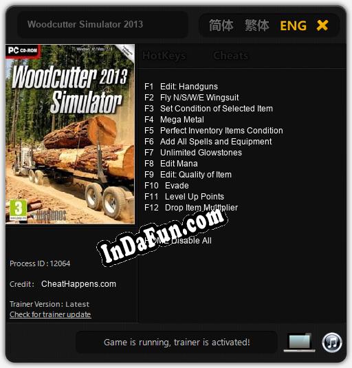 Woodcutter Simulator 2013: Trainer +12 [v1.3]