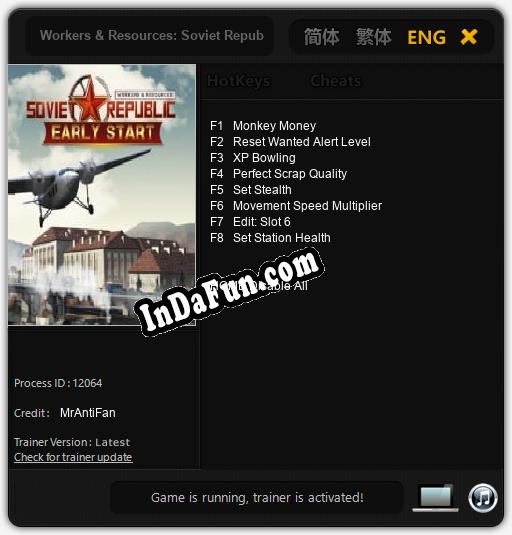 Workers & Resources: Soviet Republic Early Start: Trainer +8 [v1.6]