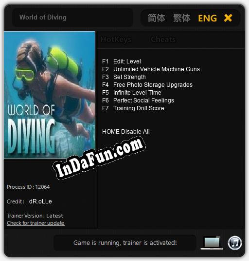 Trainer for World of Diving [v1.0.6]