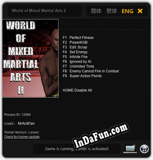 World of Mixed Martial Arts 2: TRAINER AND CHEATS (V1.0.24)