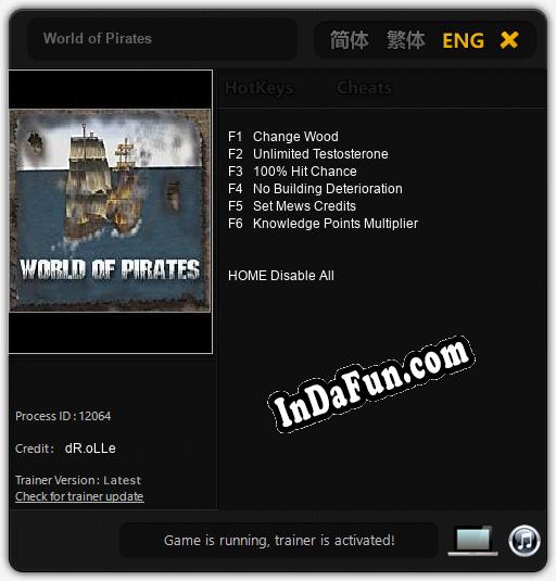 World of Pirates: Cheats, Trainer +6 [dR.oLLe]