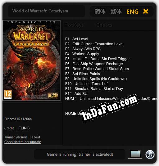 World of Warcraft: Cataclysm: Cheats, Trainer +13 [FLiNG]