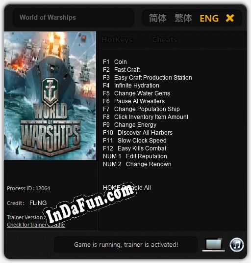 World of Warships: TRAINER AND CHEATS (V1.0.64)