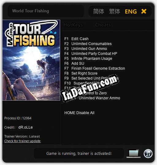 World Tour Fishing: Cheats, Trainer +13 [dR.oLLe]