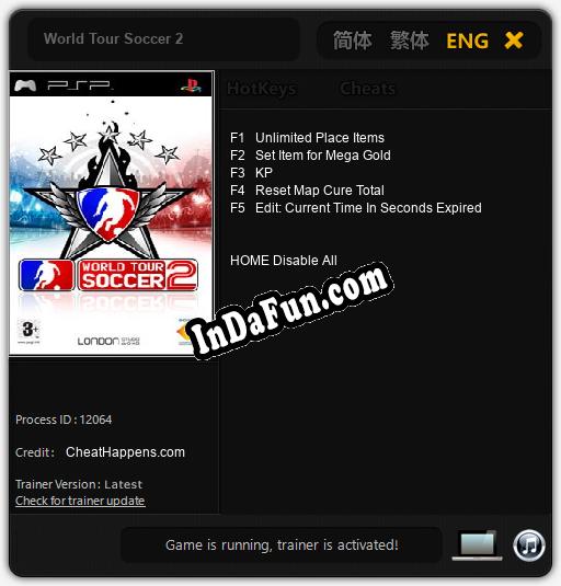 World Tour Soccer 2: TRAINER AND CHEATS (V1.0.70)