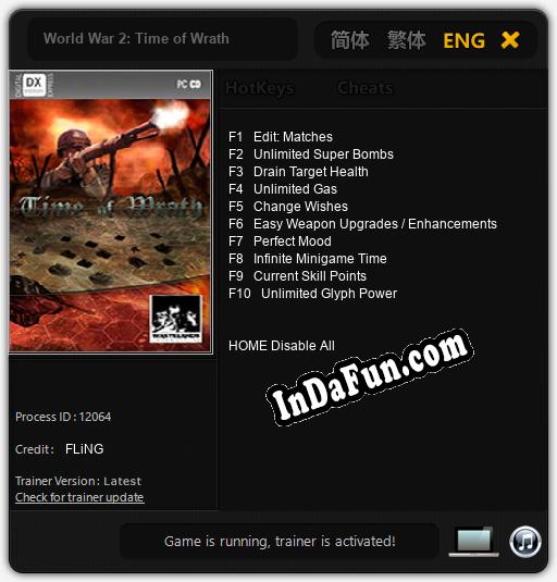 World War 2: Time of Wrath: Cheats, Trainer +10 [FLiNG]