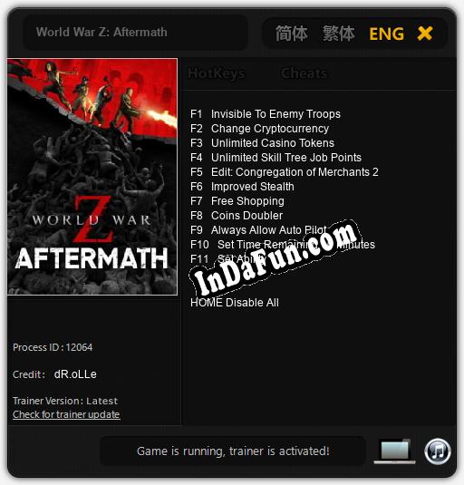 World War Z: Aftermath: Trainer +11 [v1.2]