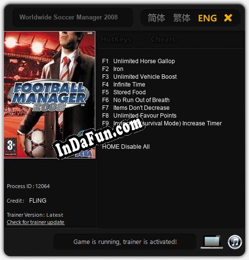 Worldwide Soccer Manager 2008: TRAINER AND CHEATS (V1.0.28)