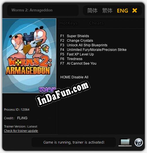 Worms 2: Armageddon: Trainer +7 [v1.4]