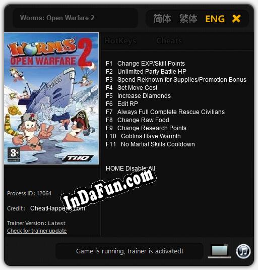 Worms: Open Warfare 2: Trainer +11 [v1.7]