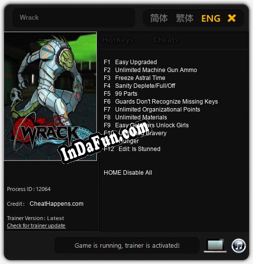 Wrack: TRAINER AND CHEATS (V1.0.10)