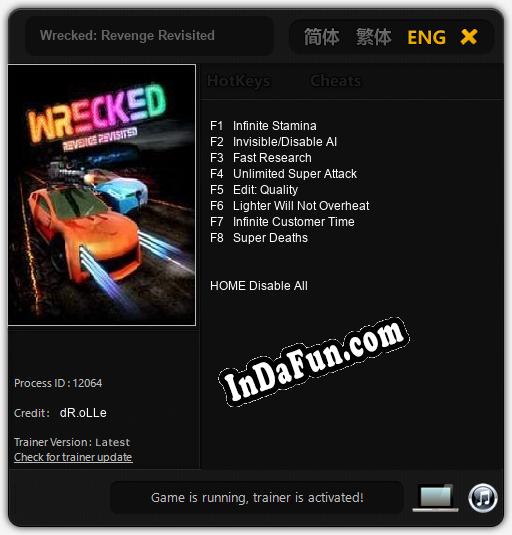 Trainer for Wrecked: Revenge Revisited [v1.0.8]