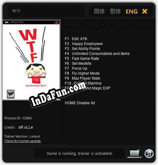 WTF: Trainer +11 [v1.3]