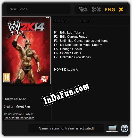 WWE 2K14: TRAINER AND CHEATS (V1.0.3)