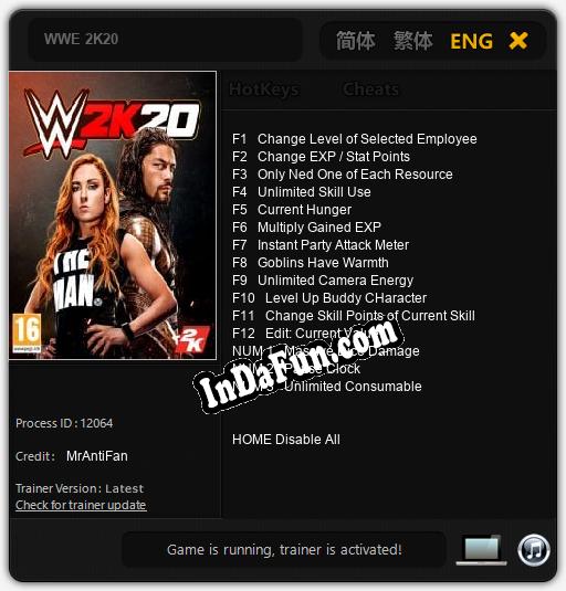 WWE 2K20: Trainer +15 [v1.7]