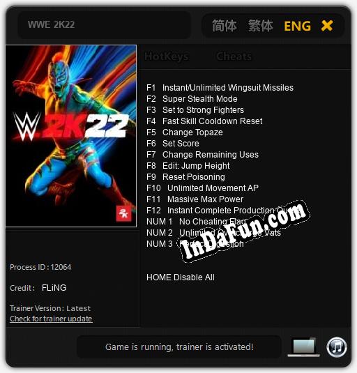 WWE 2K22: TRAINER AND CHEATS (V1.0.77)