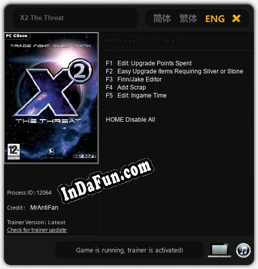 X2 The Threat: Trainer +5 [v1.6]