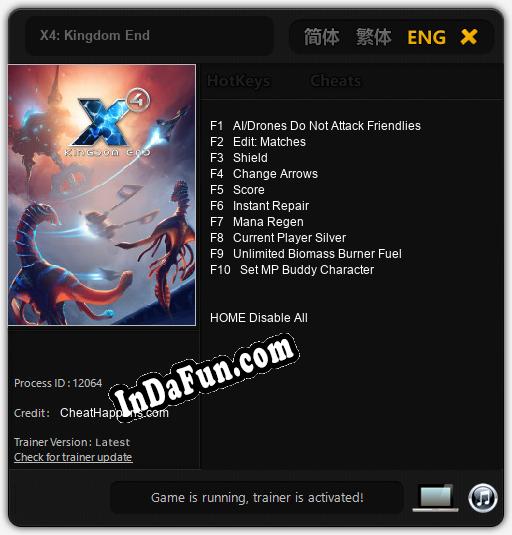 X4: Kingdom End: Cheats, Trainer +10 [CheatHappens.com]