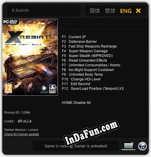 X Rebirth: Cheats, Trainer +12 [dR.oLLe]