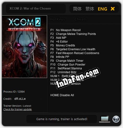 Trainer for XCOM 2: War of the Chosen [v1.0.3]