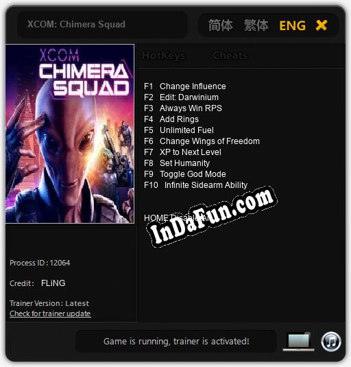 XCOM: Chimera Squad: TRAINER AND CHEATS (V1.0.19)