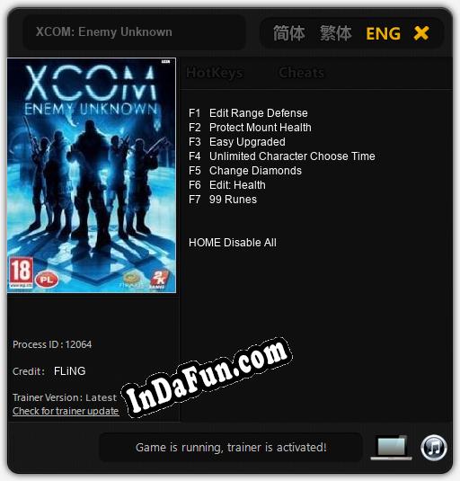 XCOM: Enemy Unknown: TRAINER AND CHEATS (V1.0.76)
