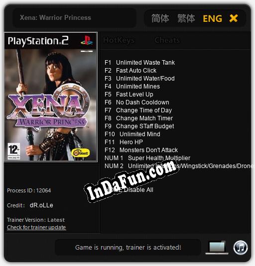 Xena: Warrior Princess: Trainer +14 [v1.2]