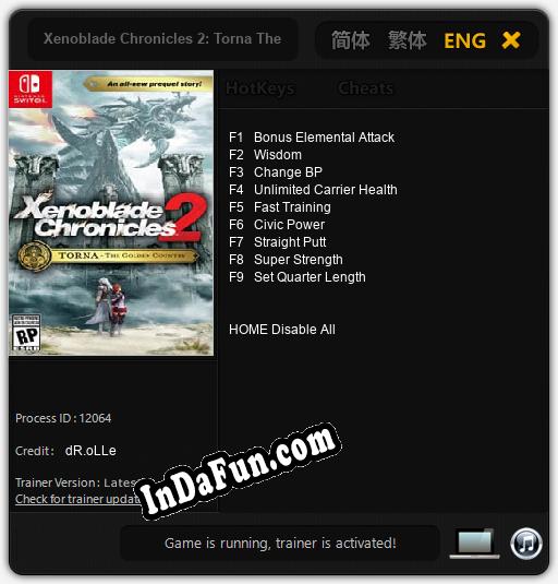 Xenoblade Chronicles 2: Torna The Golden Country: Cheats, Trainer +9 [dR.oLLe]