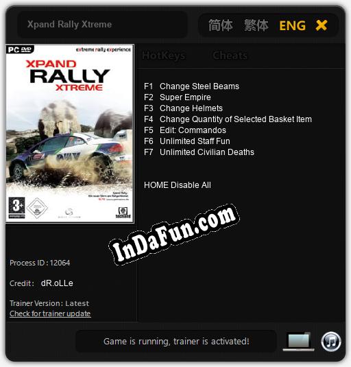 Xpand Rally Xtreme: TRAINER AND CHEATS (V1.0.97)