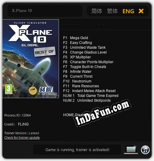 X-Plane 10: TRAINER AND CHEATS (V1.0.27)