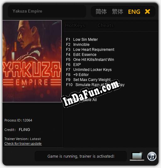 Yakuza Empire: Trainer +10 [v1.7]