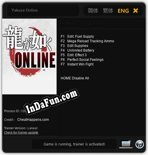 Trainer for Yakuza Online [v1.0.2]