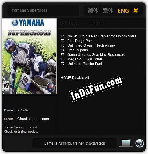 Yamaha Supercross: Cheats, Trainer +7 [CheatHappens.com]