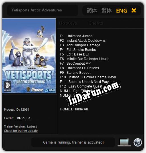 Trainer for Yetisports Arctic Adventures [v1.0.5]