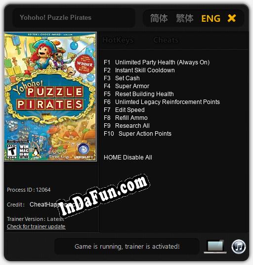 Yohoho! Puzzle Pirates: Trainer +10 [v1.4]