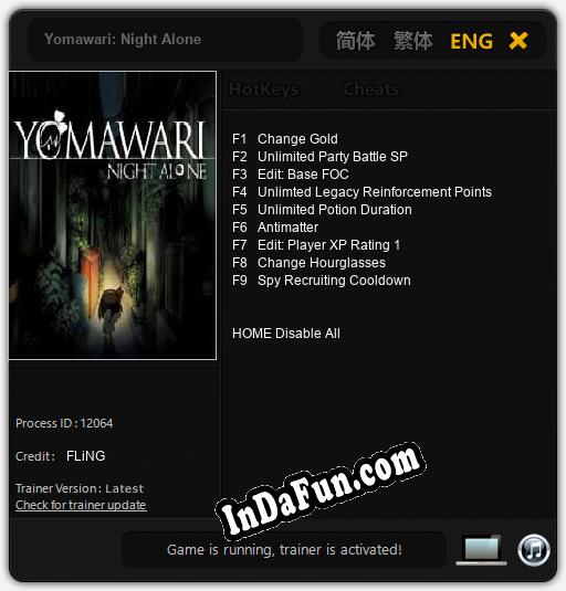 Trainer for Yomawari: Night Alone [v1.0.9]