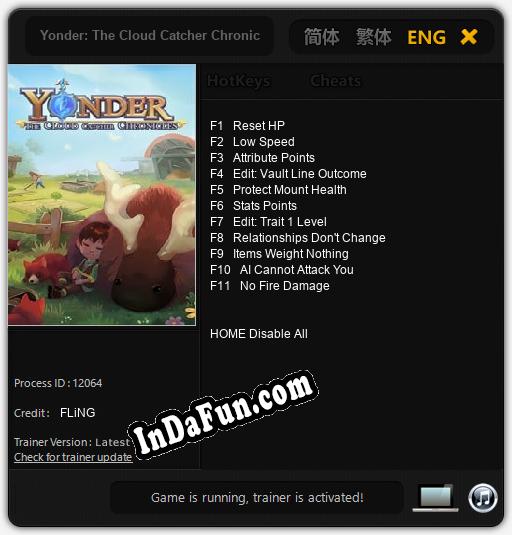 Yonder: The Cloud Catcher Chronicles: Cheats, Trainer +11 [FLiNG]